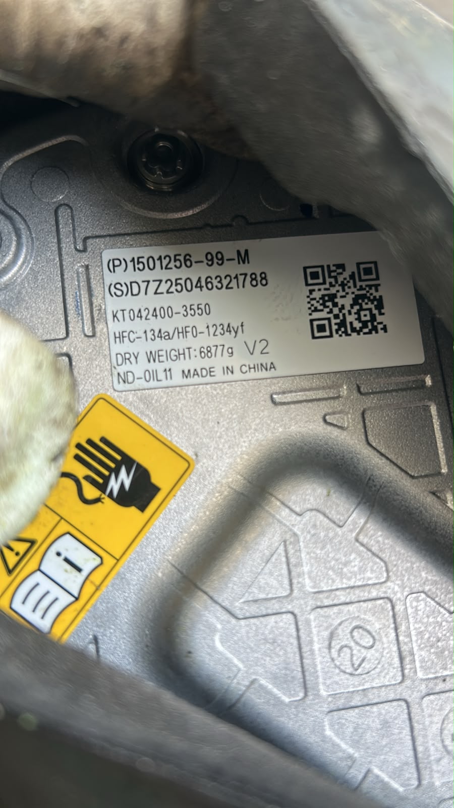 COMPRESOR CLIMA TESLA MODEL 3 - AN 2025 - COD OEM : 150125699M - imagine 6