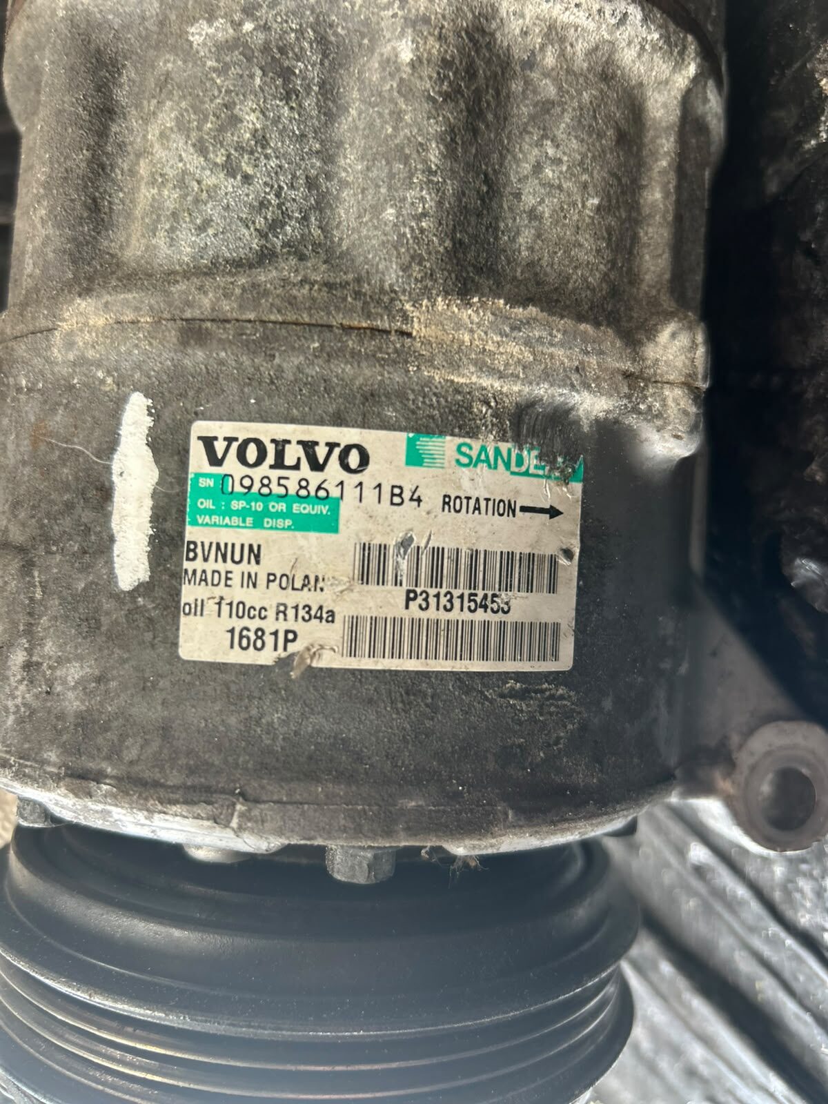 Compresor Clima Volvo XC60 - An 2012 - Cod OEM : P31315453 - imagine 2